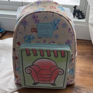 Loungefly Beige and Red Blues Clues Kids Cartoon Backpack